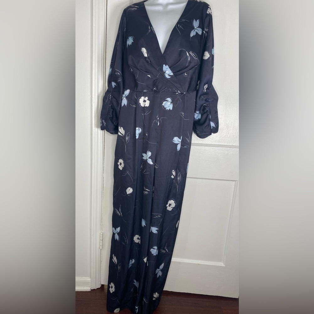 SACHIN & BABI Blue Floral Jumpsuit No Belt